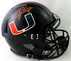 Andre Johnson Autographed Miami Hurricanes F/S Miami Knights Helmet - JSA W Auth *Orange