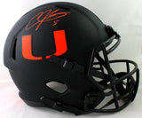 Andre Johnson Autographed Miami Hurricanes F/S Eclipse Speed Helmet - JSA W Auth *Orange Image 1