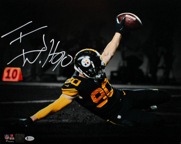 TJ Watt Autographed Pittsburgh Steelers 16x20 FP In Air Photo-Beckett W  Hologram