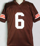 Baker Mayfield Autographed Brown Pro Style Jersey- Beckett W *Black *M6 Image 3