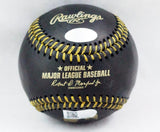 Nolan Ryan Autographed Rawlings OML Black Baseball W/ 5714 Ks - AI Verified *Gold