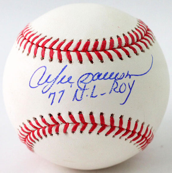 Andre Dawson Autographed Rawlings OML Baseball w/ 1977 NL ROY - JSA W Auth *Blue