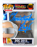 Christopher Lloyd Autographed Doc in 2015 Funko Pop Figurine - JSA W Auth *Blue