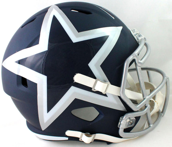 Tony Romo Autographed Dallas Cowboys F/S AMP Speed Helmet - Beckett W Auth *Silver