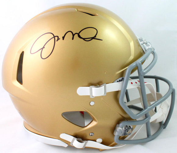 Joe Montana Autographed Notre Dame Speed Authentic F/S Helmet - JSA W Auth *Black
