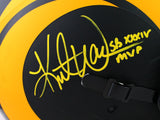 Kurt Warner Autographed Los Angeles Rams F/S Eclipse Speed Authentic Helmet w/SB MVP - Beckett W Auth *White