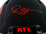 Deion Sanders Autographed Atlanta Falcons F/S Eclipse Speed Authentic Helmet - Beckett W Auth *Red