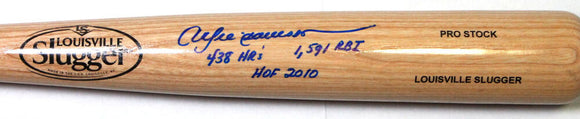 Andre Dawson Autographed Blonde Louisville Slugger Baseball Bat w/ 3 Insc - JSA W Auth *Blue