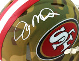 Joe Montana Autographed San Francisco 49ers Camo Speed Mini Helmet - Beckett W Auth *White