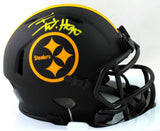 TJ Watt Autographed Pittsburgh Steelers Eclipse Speed Mini Helmet - Beckett W Auth *Yellow