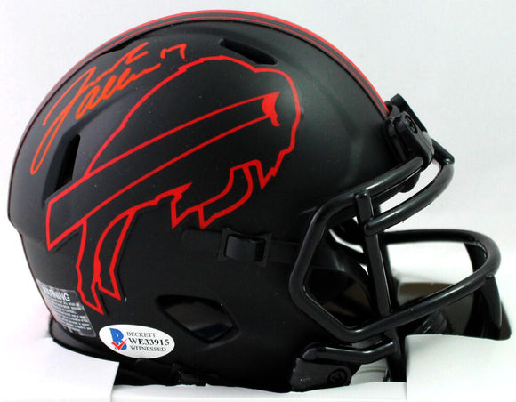 Josh Allen Autographed Buffalo Bills Eclipse Speed Mini Helmet - Beckett W Auth *Red