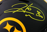 Hines Ward Autographed Steelers F/S Eclipse Speed Helmet - Beckett W *Yellow