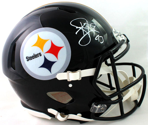 Troy Polamalu Autographed Pittsburgh Steelers F/S Speed Authentic Helmet - Beckett W Auth *White