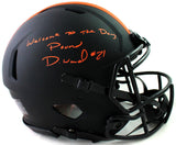Denzel Ward Signed Browns F/S Eclipse Speed Authentic Helmet w/ Insc- JSA W Auth