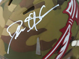 Deion Sanders Autographed Florida State Camo Mini Helmet - Beckett W Auth *White