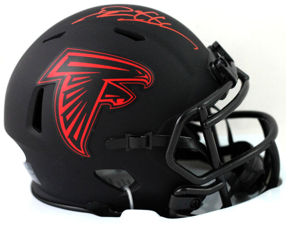 Deion Sanders Autographed Atlanta Falcons Eclipse Mini Helmet - Beckett W Auth *Red
