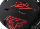 Deion Sanders Autographed Atlanta Falcons Eclipse Mini Helmet - Beckett W Auth *Red