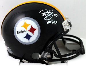 Troy Polamalu Autographed Pittsburgh Steelers Mini Helmet w/HOF - Beckett W Auth *White