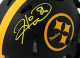 Hines Ward Autographed Pittsburgh Steelers Eclipse Speed Mini Helmet - Beckett W Auth *Yellow