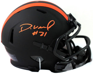 Denzel Ward Autographed Cleveland Browns Eclipse Speed Mini Helmet - JSA W Auth *Orange