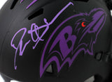 Deion Sanders Autographed Baltimore Ravens Eclipse Mini Helmet- Beckett W Auth *Purple