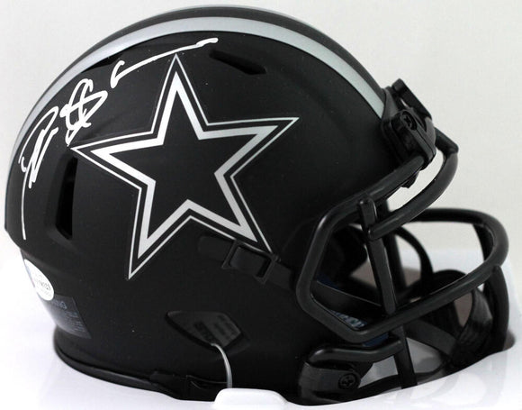 Deion Sanders Autographed Dallas Cowboys Eclipse Speed Mini Helmet - Beckett W Auth *Silver