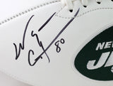 Wayne Chrebet Autographed New York Jets Logo Football - JSA W Auth *Black