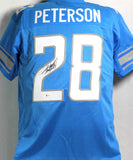 Adrian Peterson Autographed Blue Pro Style Jersey - Beckett W Auth *2