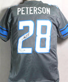 Adrian Peterson Autographed Grey Color Rush Pro Style Jersey - Beckett W Auth *2