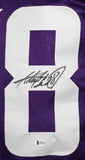 Adrian Peterson Autographed Purple Pro Style Jersey- Beckett W *Black *8