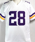Adrian Peterson Autographed White Pro Style Jersey - Beckett W Auth *8