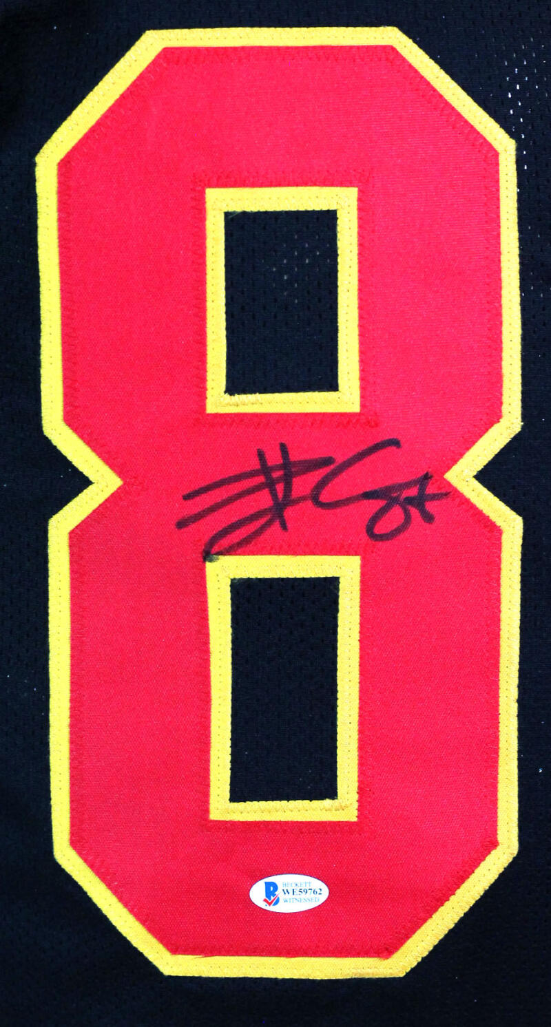 Travis Kelce Autographed SIGNED Game Cut Style Jersey - Black - Beckett