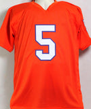 Tee Higgins Autographed Orange College Style Jersey w/ Insc - Beckett W Auth *5