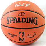 Larry Bird / Magic Johnson Autographed Official NBA Spalding Basketball - Beckett W Auth *Silver