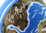 Barry Sanders Autographed Detroit Lions F/S Speed Helmet - Beckett Auth *Black