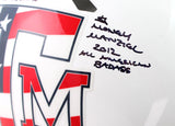 Johnny Manziel Autographed Texas A&M Stars & Stripes Authentic F/S Helmet w/ 5 Insc - JSA W Auth *Black