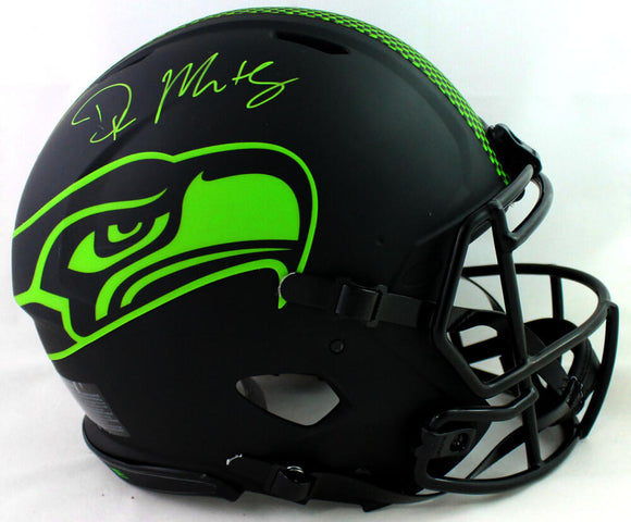 DK Metcalf Autographed Seattle Seahawks F/S Eclipse Authentic Helmet - Beckett W Auth *Green