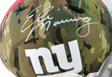 Eli Manning Autographed New York Giants F/S Camo Speed Authentic Helmet - Fanatics Auth *White