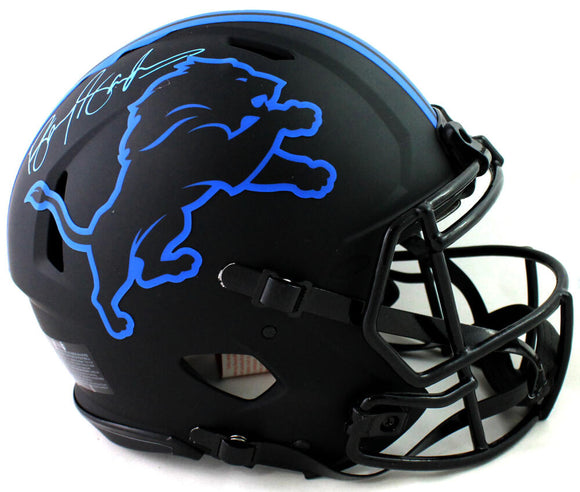 Barry Sanders Autographed Detroit Lions F/S Eclipse Speed Authentic Helmet - Beckett Auth *Blue