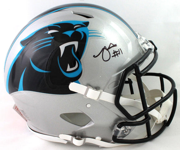 Robby Anderson Autographed Carolina Panthers F/S Speed Authentic Helmet - Beckett W Auth *Black