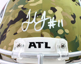 Julio Jones Autographed Atlanta Falcons F/S Camo Authentic Helmet - Beckett W Auth *White