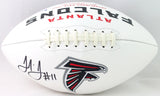 Julio Jones Autographed Atlanta Falcons Logo Football - Beckett W Auth *Black