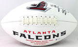 Julio Jones Autographed Atlanta Falcons Logo Football - Beckett W Auth *Black
