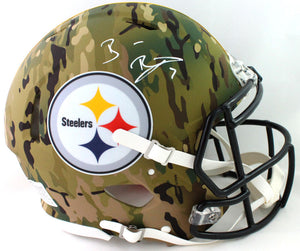 Ben Roethlisberger Autographed Pittsburgh Steelers F/S Camo Speed Authentic Helmet - Fanatics Auth *White