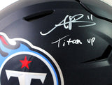 AJ Brown Autographed Tennessee Titans F/S SpeedFlex Authentic Helmet w/Insc - Beckett W Auth *White Image 2