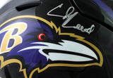 Ed Reed Autographed Baltimore Ravens F/S SpeedFlex Authentic Helmet - Beckett W Auth *Silver