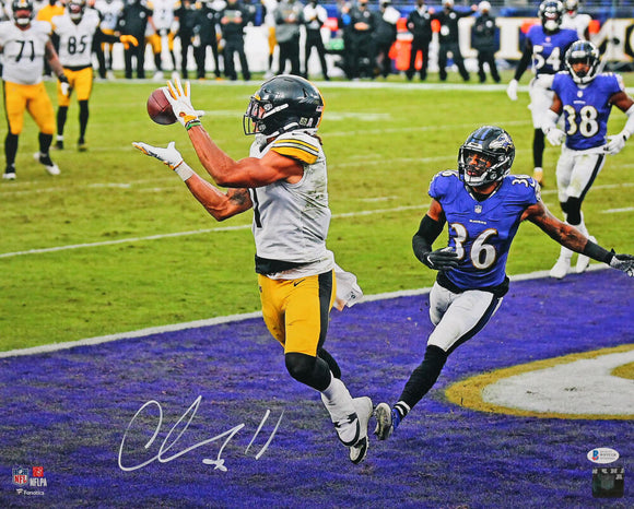 Chase Claypool Autographed Pittsburgh Steelers 16x20 FP TD Catch Photo - Beckett W Auth *White