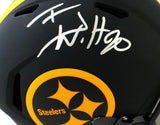 TJ Watt Autographed Pittsburgh Steelers F/S Eclipse Authentic Helmet - Beckett W Auth *Silver