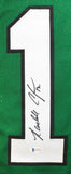 Randall Cunningham Autographed Green Pro Style Jersey - Beckett W Auth *1