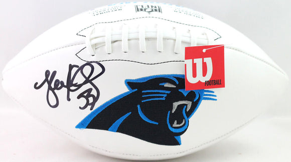 Luke Kuechly Autographed Carolina Panthers Logo Football- Beckett W *Black Image 1